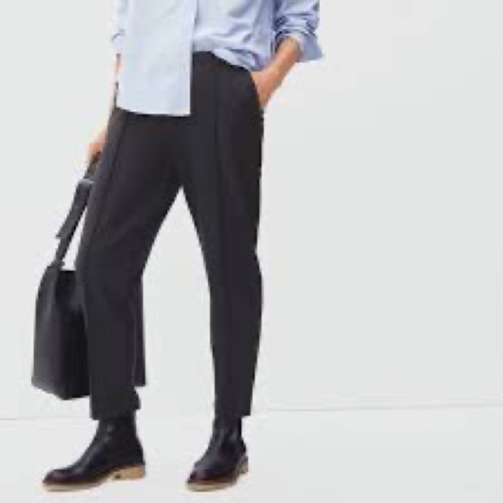Everlane Black Cropped Ankle Trousers